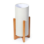 Cozylumi™ 14-Inch Natural Wood Uplight Table Lamp with Linen Shade
