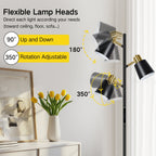 Cozylumi™ Tree Floor Lamp with 3 Adjustable Rotating Lights, Standing Tall Pole Lamps
