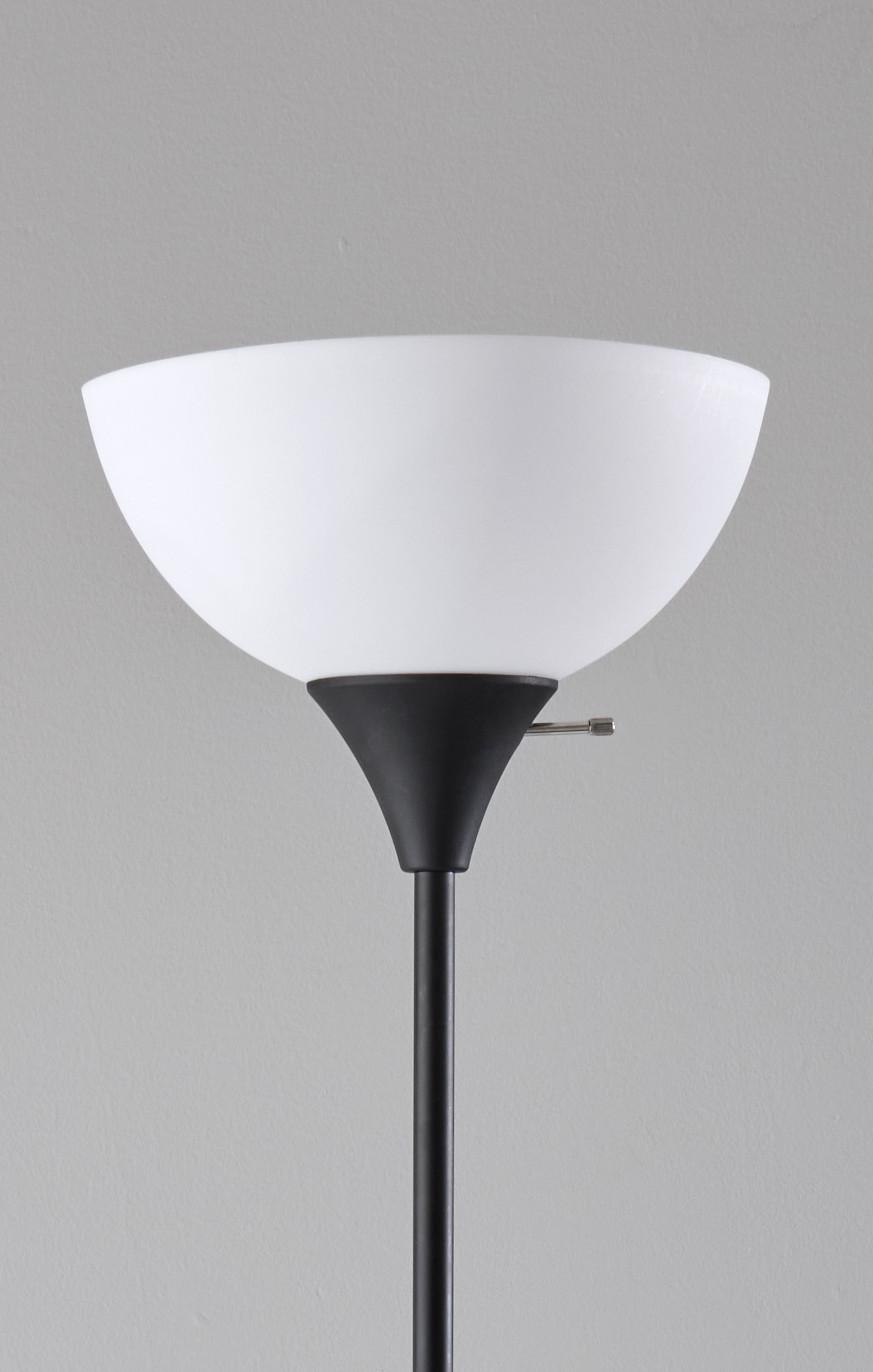 Cozylumi™ 72 in Black Combo Floor Lamp with Adjustable Reading Lamp