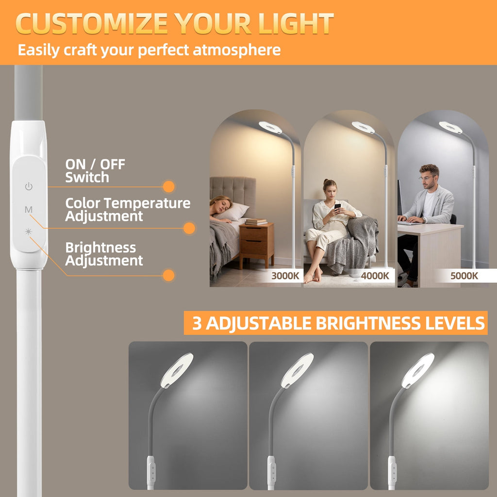 Cozylumi™ Floor Lamps for Living Room,Super Bright with Touch Control,70in Dimmable