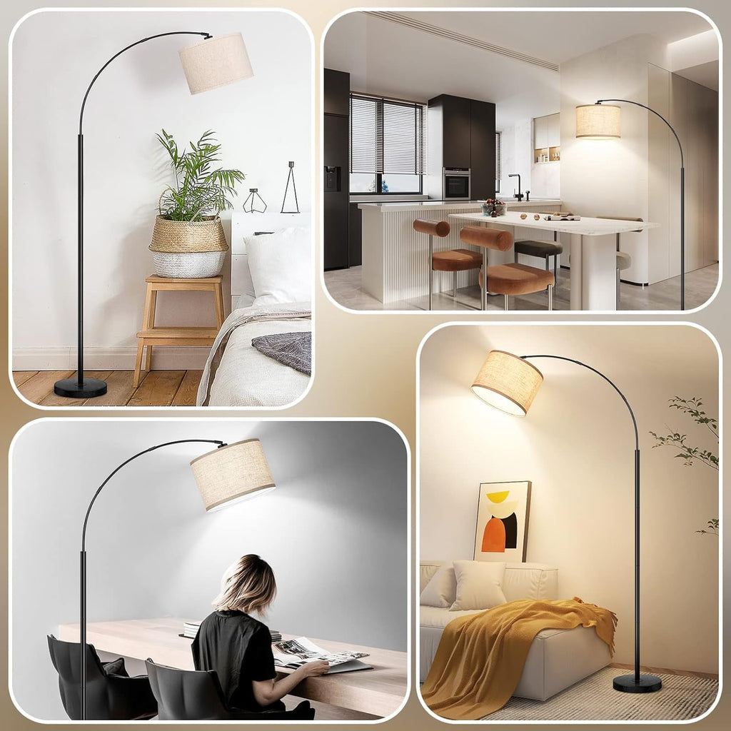 Cozylumi™ Nordic Hygge 79 Inch Arc Floor Lamps with Weighted Base
