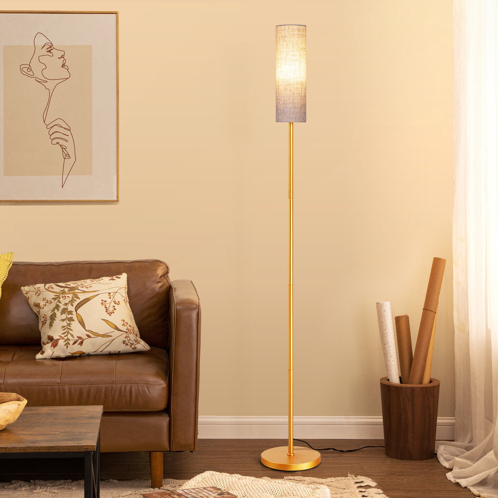 Cozylumi™ 65in Gold Floor Lamps with Remote for Living Room, 2700K-6000K, Standing Tall