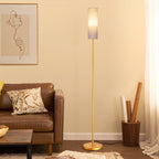 Cozylumi™ 65in Gold Floor Lamps with Remote for Living Room, 2700K-6000K, Standing Tall