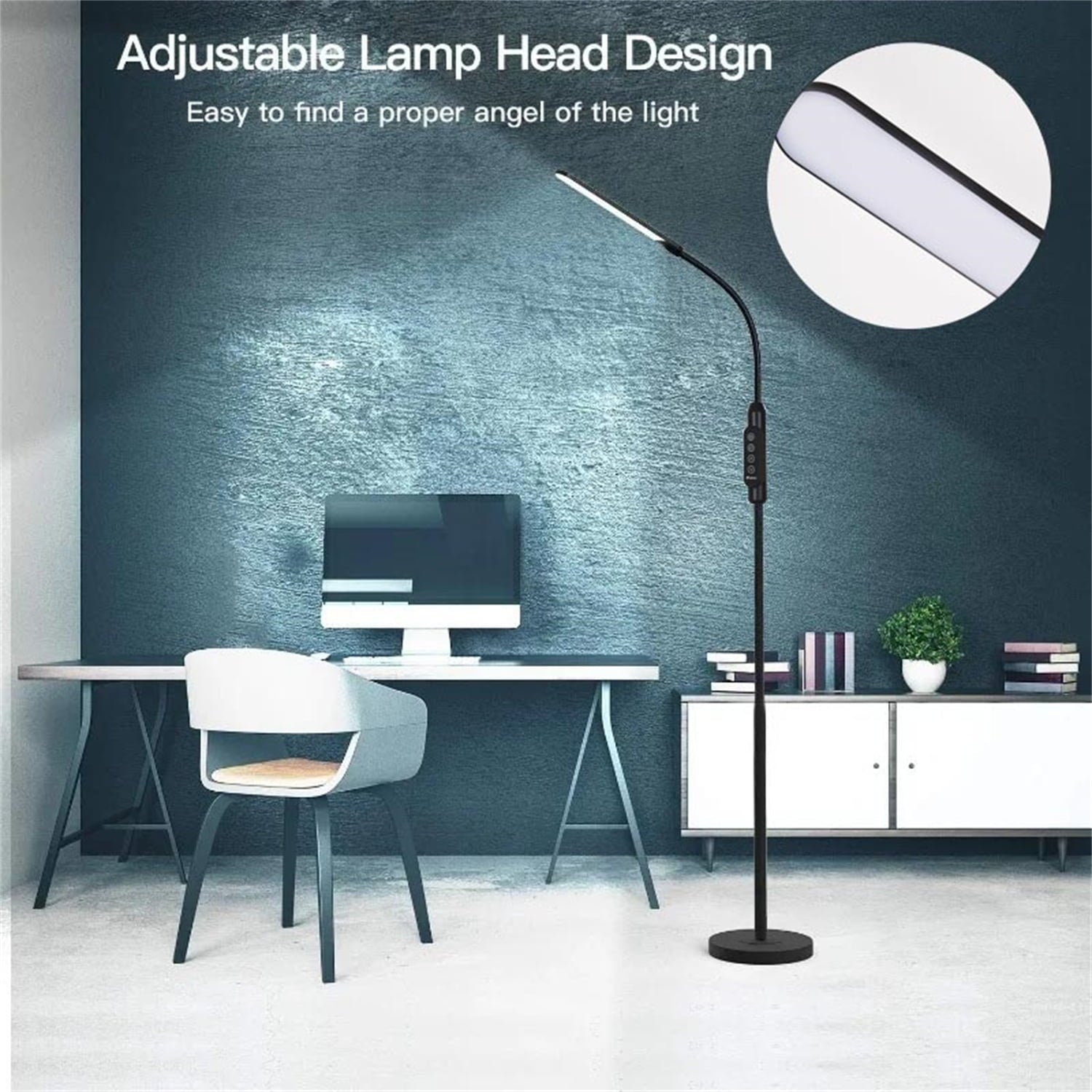 Cozylumi™ Metal LED Floor Lamp, 74''H Modern Touchable Floor Lamp with Remote Control