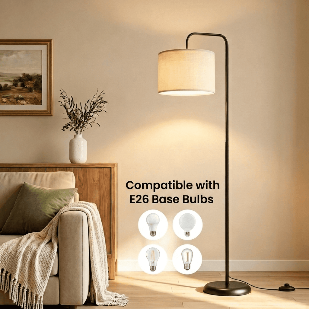 Cozylumi™ VOLIVO Floor Lamp, 63 Tall Standing Lamp with Foot Switch,3 Color