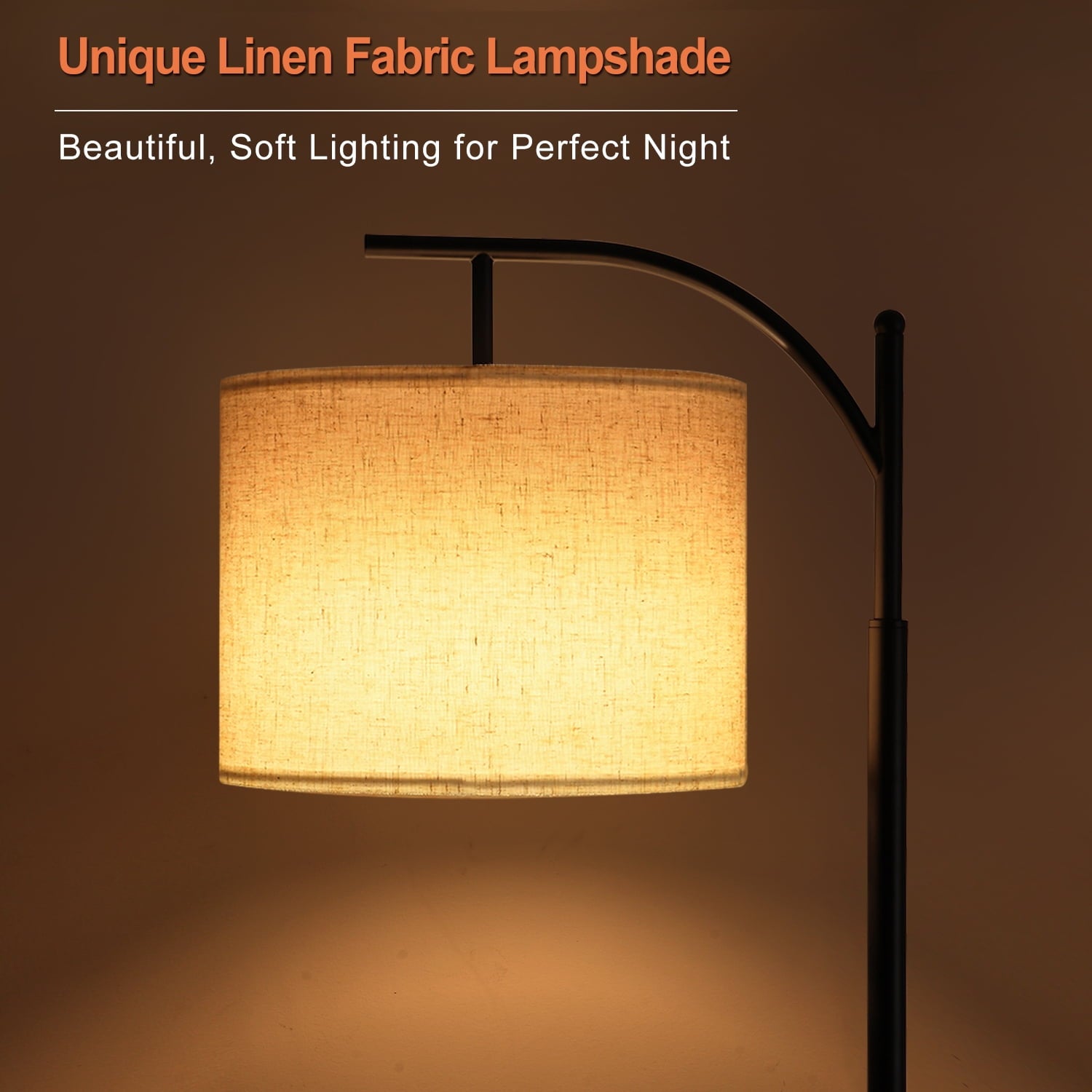 Cozylumi™ Coliware Arc Floor Lamp with 3 Color Temperatures Bulb, Modern Arched
