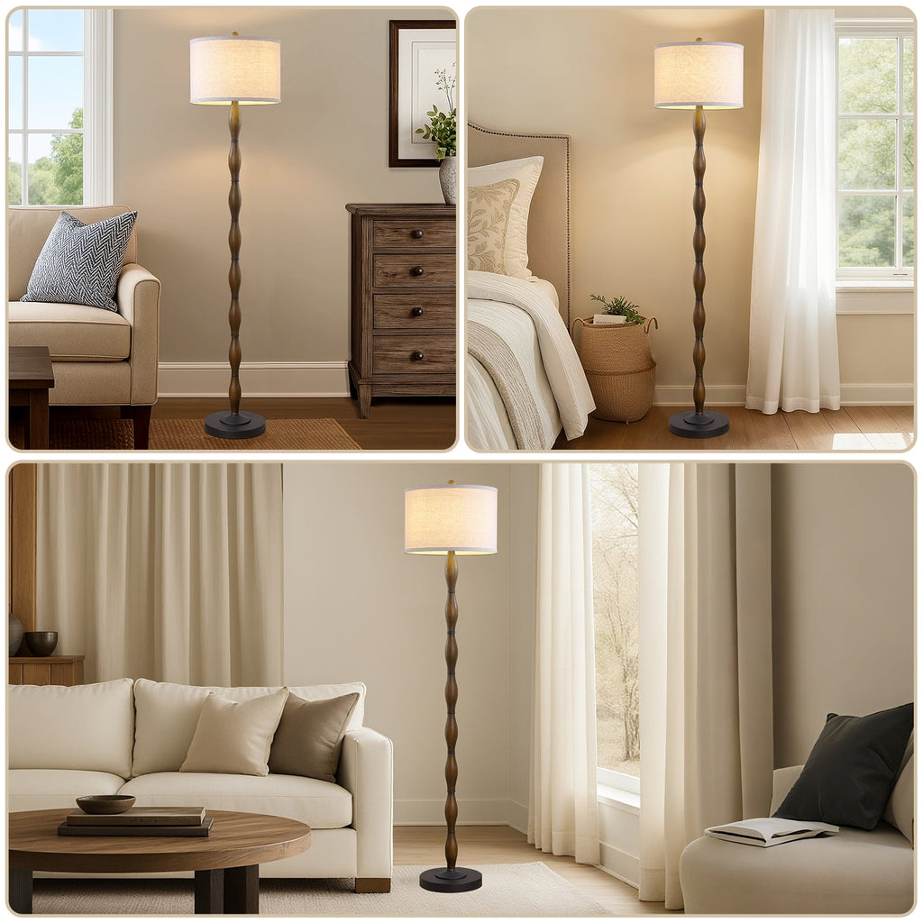 Cozylumi™ JUJUYUYOP 62" Farmhouse-Style Living room Floor Lamp with a Rotary Switch