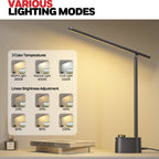 Cozylumi™ Honeywell Desk Lamp Home Office - LED Lighting with Charging Station A+C USB