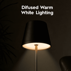 Cozylumi™ 14 Inch Rechargeable Color-Changing Table Lamp, Black, Indoor/Outdoor