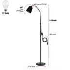 Cozylumi™ Golyzmt 60 inch Black Floor Lamp for Bedroom Living Room, Modern Dimmable