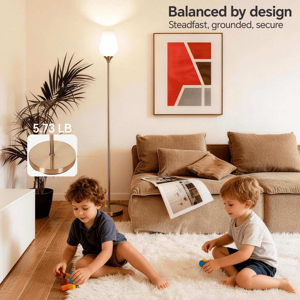 Cozylumi™ Gold Floor Lamp, 69" Standing Lamps for Living Room 3 Color Dimmable Tall