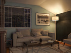 Cozylumi™ Stowe 61'' Floor Lamp with White Fabric Drum Shade Transitional Floor Light