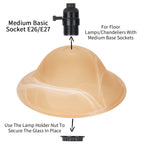 Cozylumi™ HonoDing Floor Lamp Shade with Amber Alabaster Glass Bowl