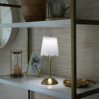 Cozylumi™ Cordless Rechargeable 11.9" Brass Table Lamp with Dimmable 3 Option Lights