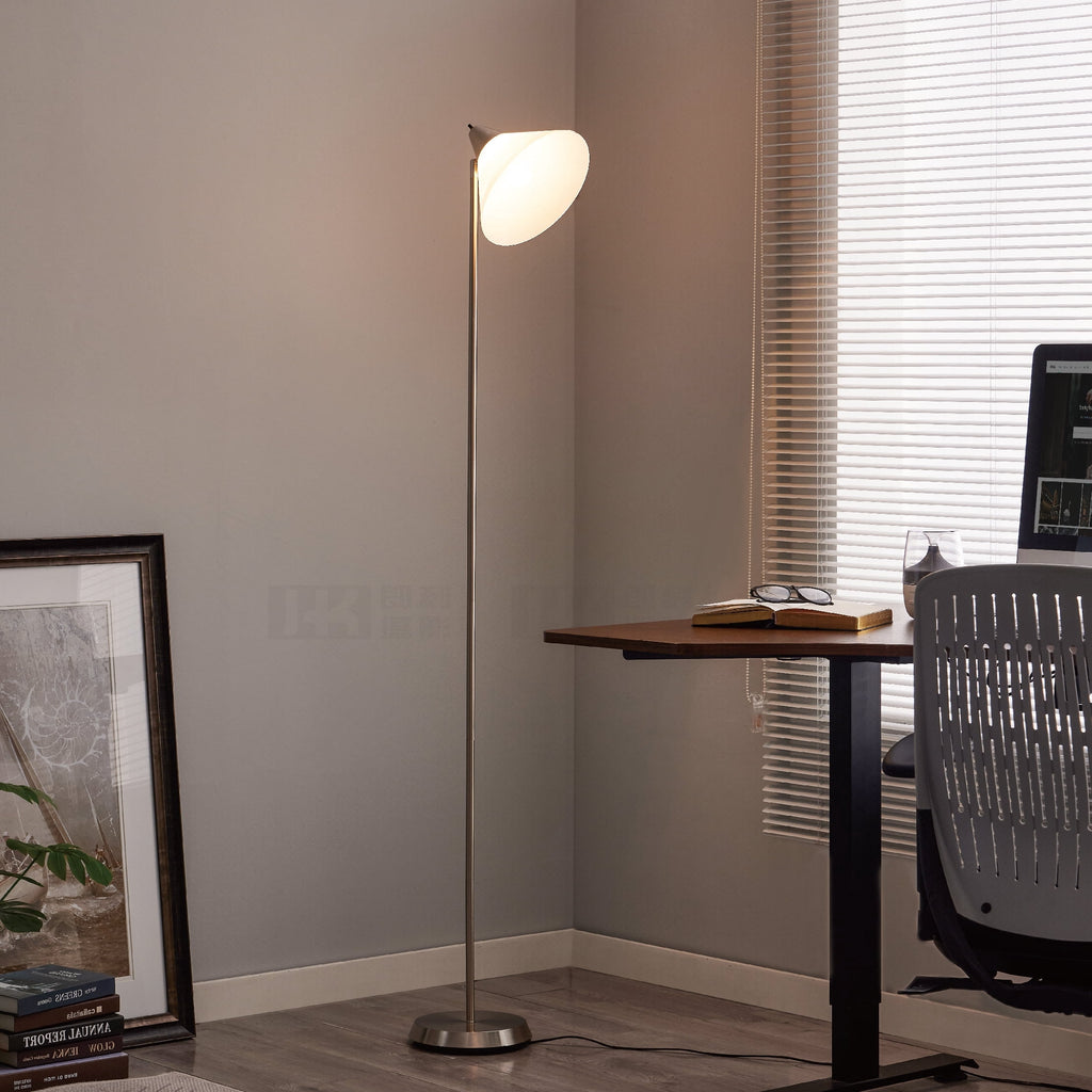 Cozylumi™ HonoDing 71-inch Adjustable Floor Lamp with Acrylic Shade & Satin Nickel Finish
