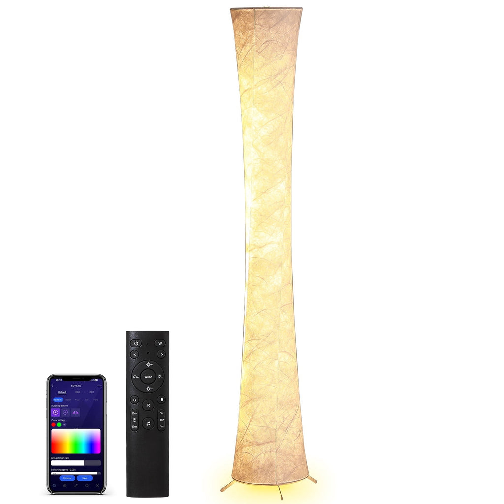 Cozylumi™ 61'' RGBIC LED Floor Lamp, 1800 LM Color Changing Lighting Modern Tall Lamp