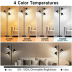 Cozylumi™ Tree Floor Lamp with 3 Adjustable Rotating Lights, Standing Tall Pole Lamps