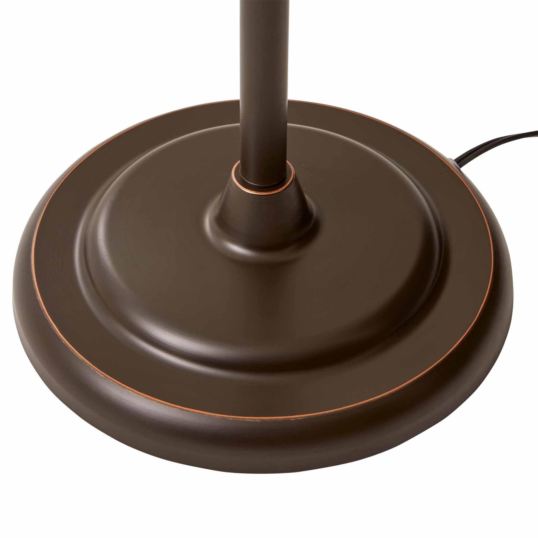 Cozylumi™ 71" New Ribbed Frosted Glass Oil Rubbed Bronze Floor Lamp, Modern Styling