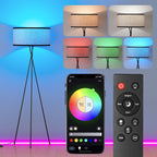 Cozylumi™ 66.9in Tripod Floor Lamps with Remote, Includes RGB Light Bulb, LED Modern