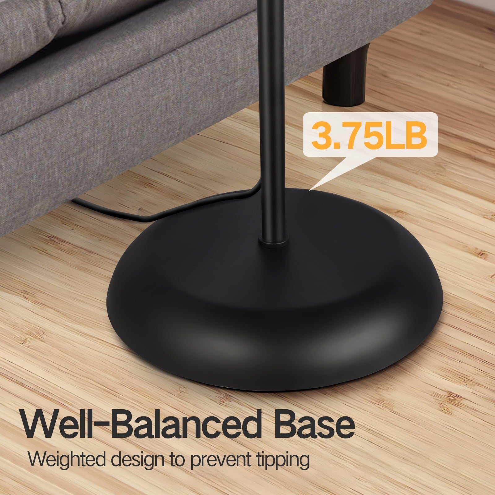 Cozylumi™ Floor Lamp with Reading Light for Living Room, LED Standing Lamp with Remote