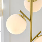 Cozylumi™ 3-Globe Freestanding Floor Lamp, 65 in, Frosted Glass Shades, Foot Switch