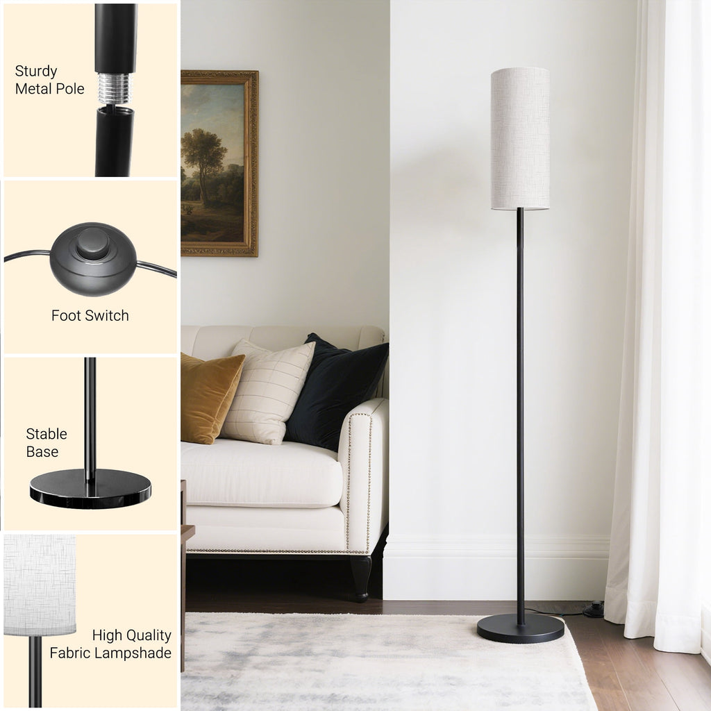 Cozylumi™ VOLIVO Floor Lamp for Living Room, Dimmable Standing Lamps with Remote