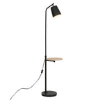 Cozylumi™ 65" Modern Adjustable Head Matte Black Floor Lamp with Black Conical
