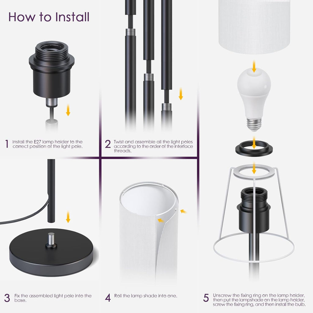 Cozylumi™ CAALOGT RGB Floor Lamps, Modern Standing Lamp with App & Remote Control for