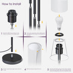 Cozylumi™ CAALOGT RGB Floor Lamps, Modern Standing Lamp with App & Remote Control for