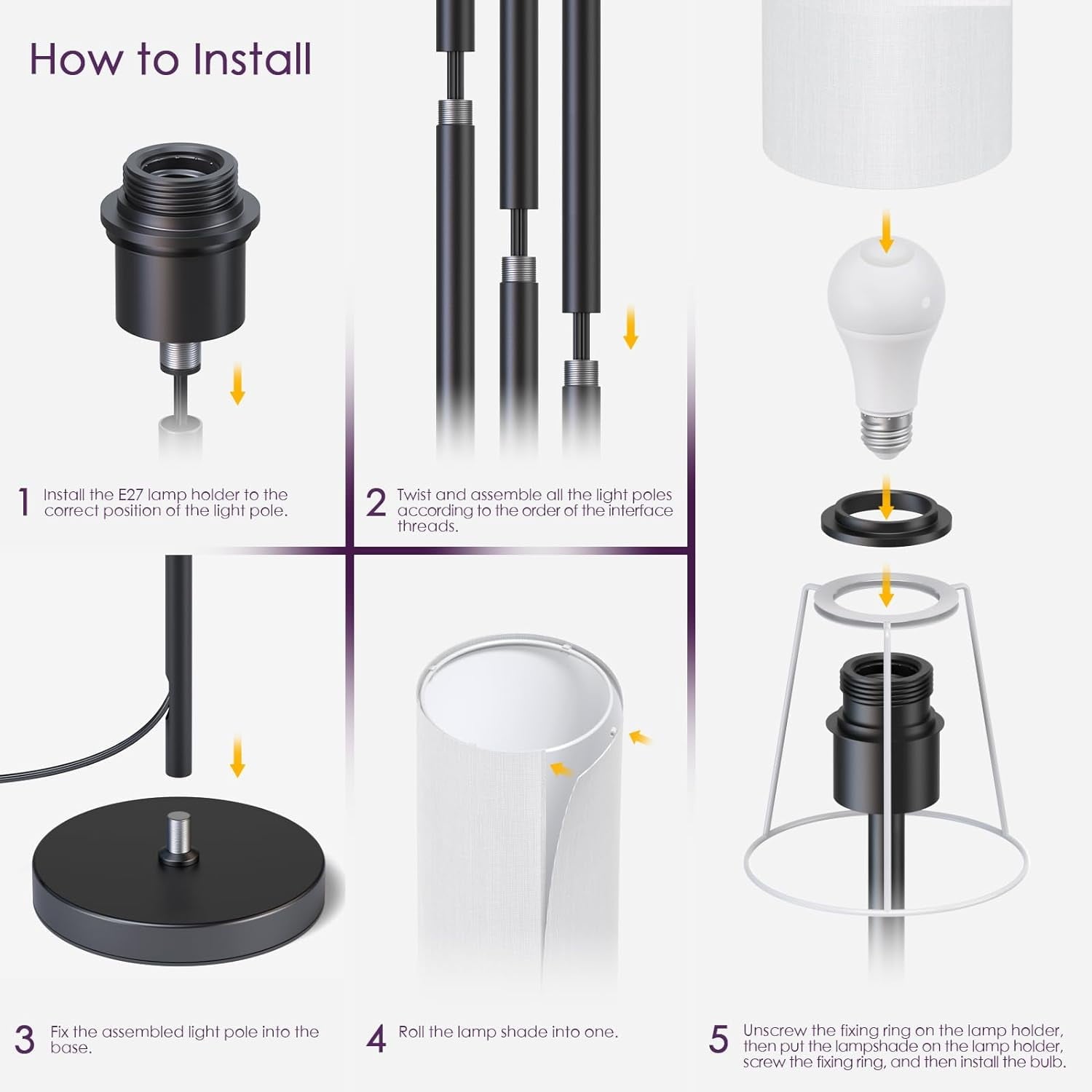 Cozylumi™ CAALOGT RGB Floor Lamps, Modern Standing Lamp with App & Remote Control for