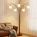 Cozylumi™ 5 Lights Tree Floor Lamp, 83.5" Large Tall Standing Lamp with Drum Linen