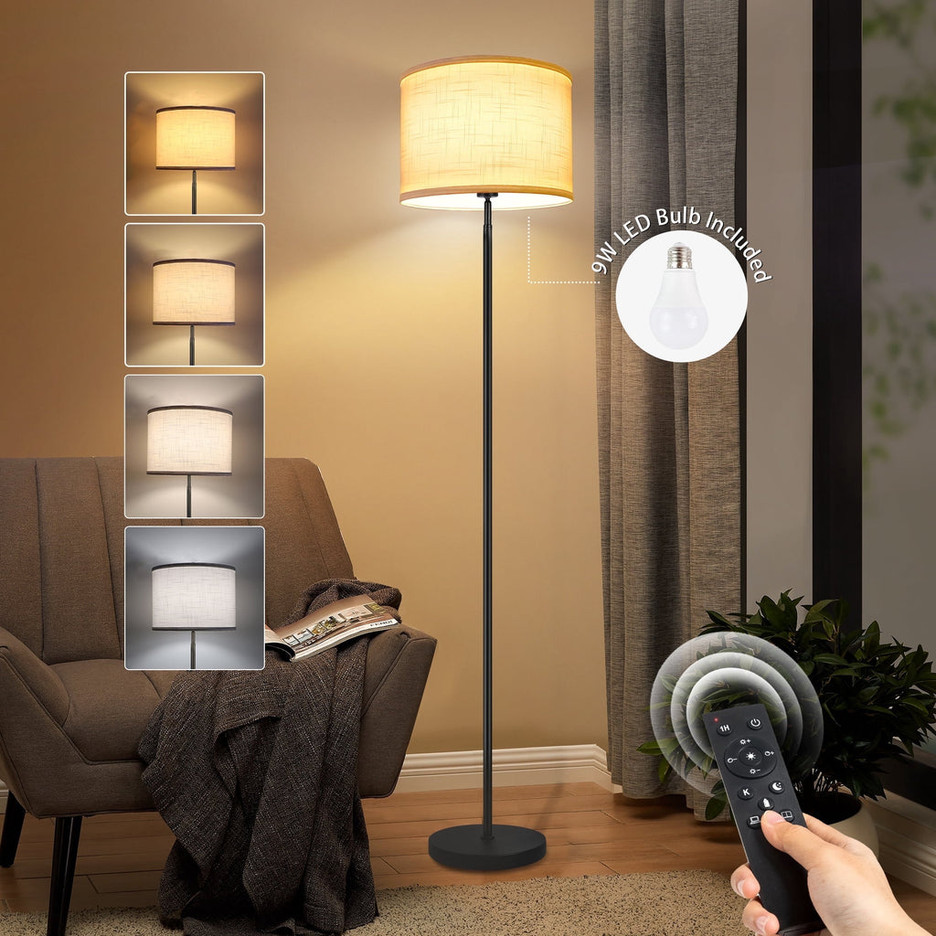 Cozylumi™ Modern Floor Lamps for Living Room, 63" Standing Lamp with Linen Shade, Tall