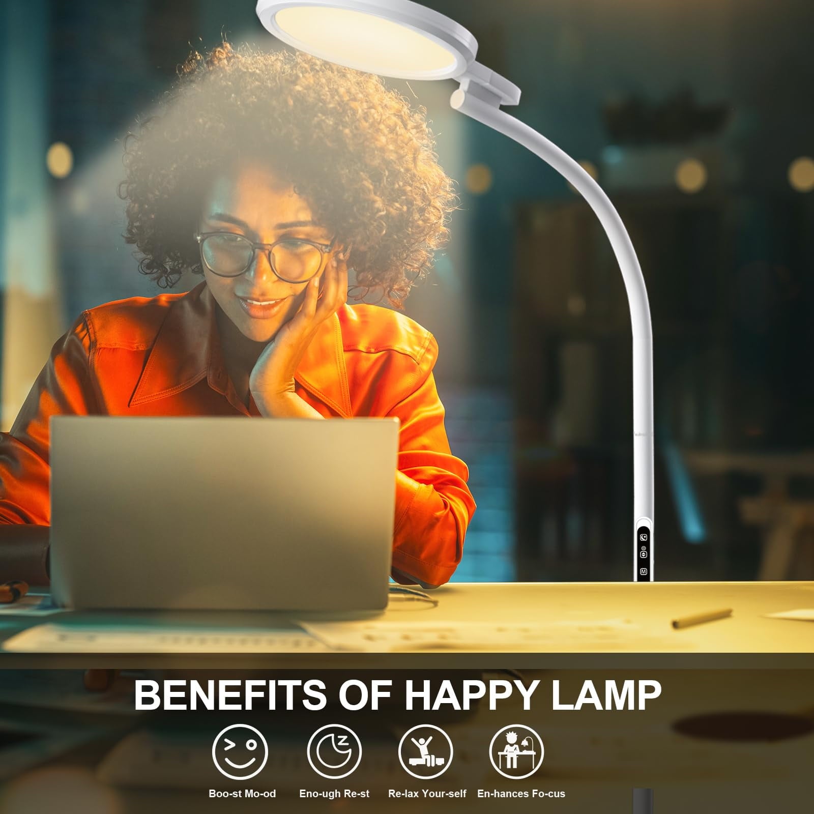 Cozylumi™ Sun Light Therapy Lamp, UV-Free Light Therapy, 10000 Lux Floor Lamp with