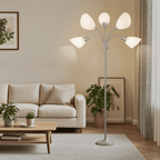 Cozylumi™ HonoDing Adjustable Gooseneck Floor Lamp with Matte White Acrylic Shade, 68