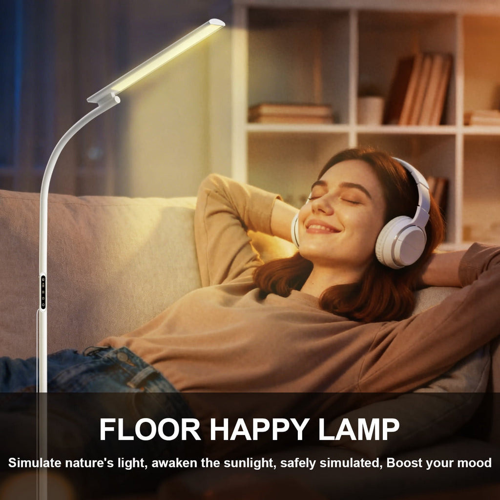 Cozylumi™ Shomterade 3-in-1 SAD Light Therapy Lamp , Floor Lamp with Remote, Adjustable