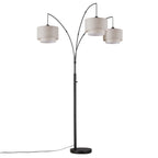 Cozylumi™ 3 Lights Tree Floor Lamp, 81.5" Tall Standing Lamp with Hanging Dual Drum