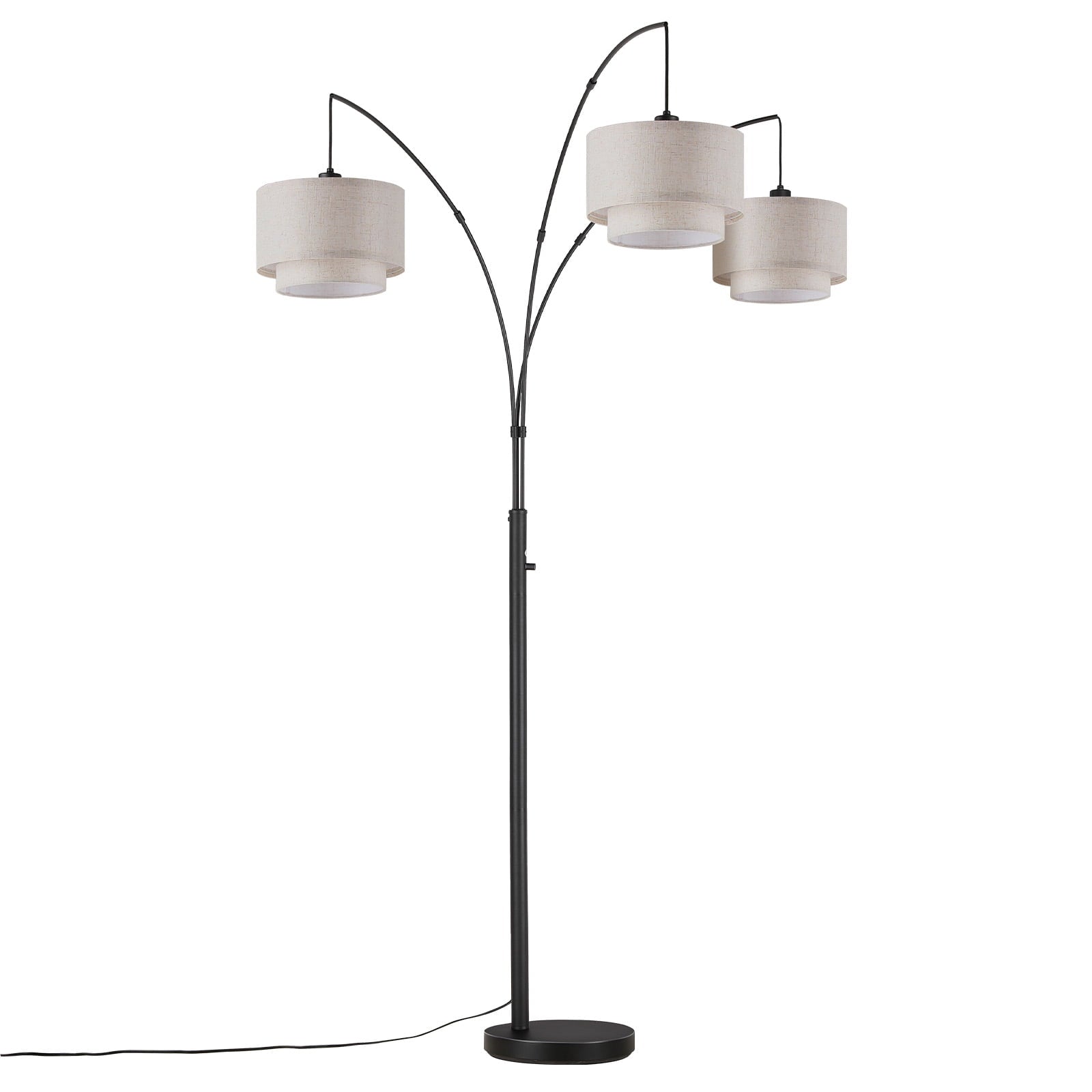 Cozylumi™ 3 Lights Tree Floor Lamp, 81.5" Tall Standing Lamp with Hanging Dual Drum