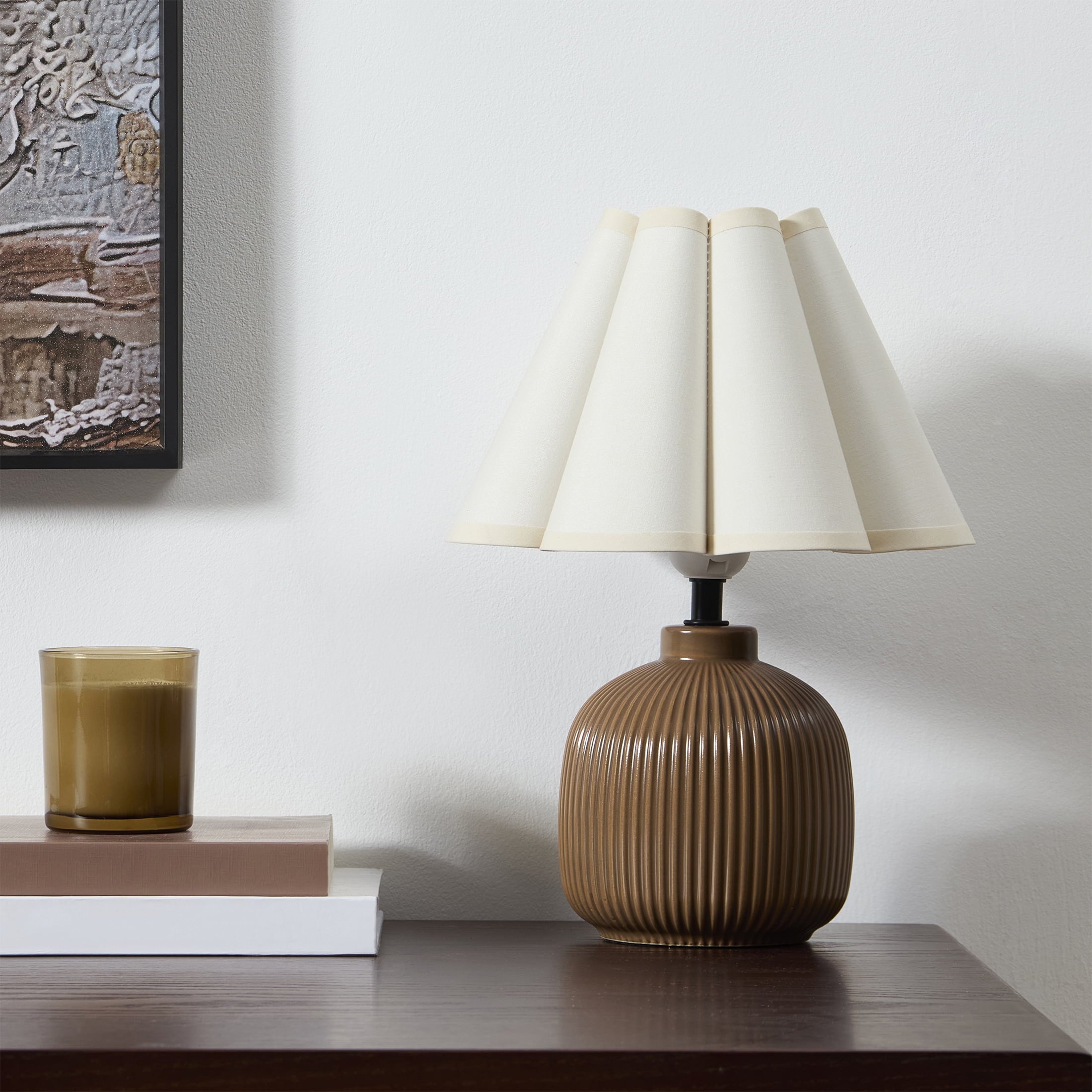 Cozylumi™ 12.5" Brown Ceramic Table Lamp