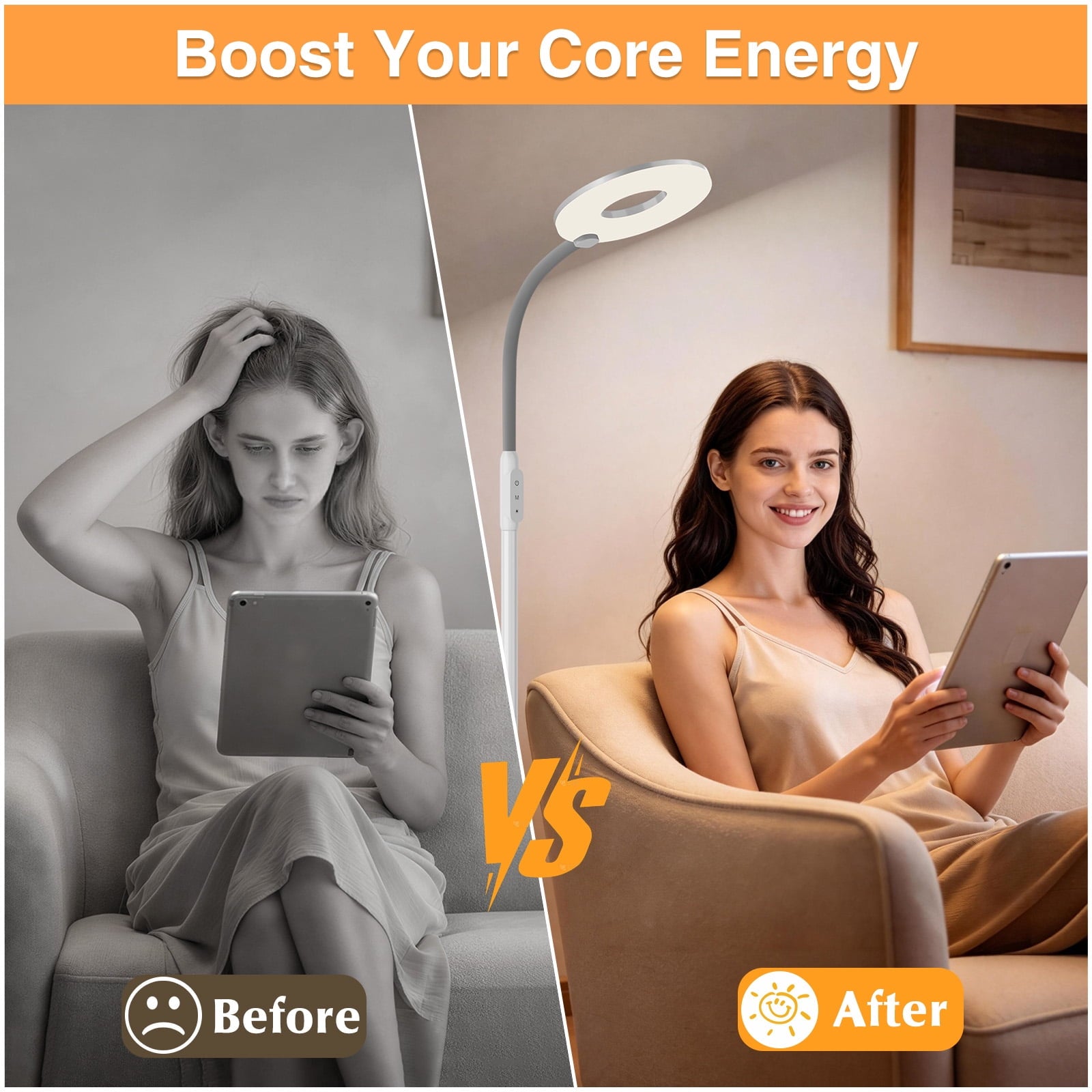 Cozylumi™ Floor Lamps for Living Room,Super Bright with Touch Control,70in Dimmable