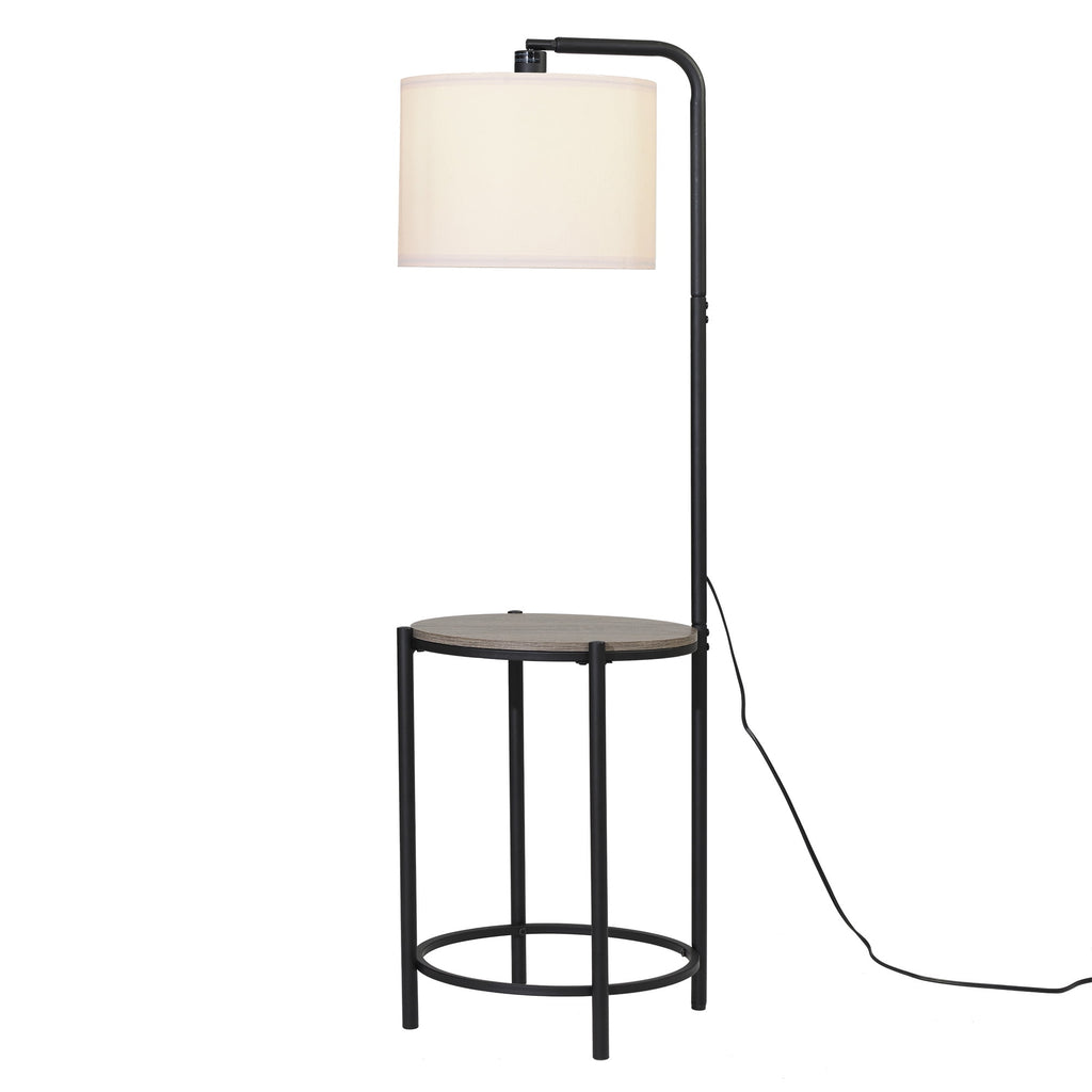 Cozylumi™ 54-inch Mid-Century Style Floor Lamp, with Faux Wood Finished Table