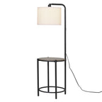 Cozylumi™ 54-inch Mid-Century Style Floor Lamp, with Faux Wood Finished Table