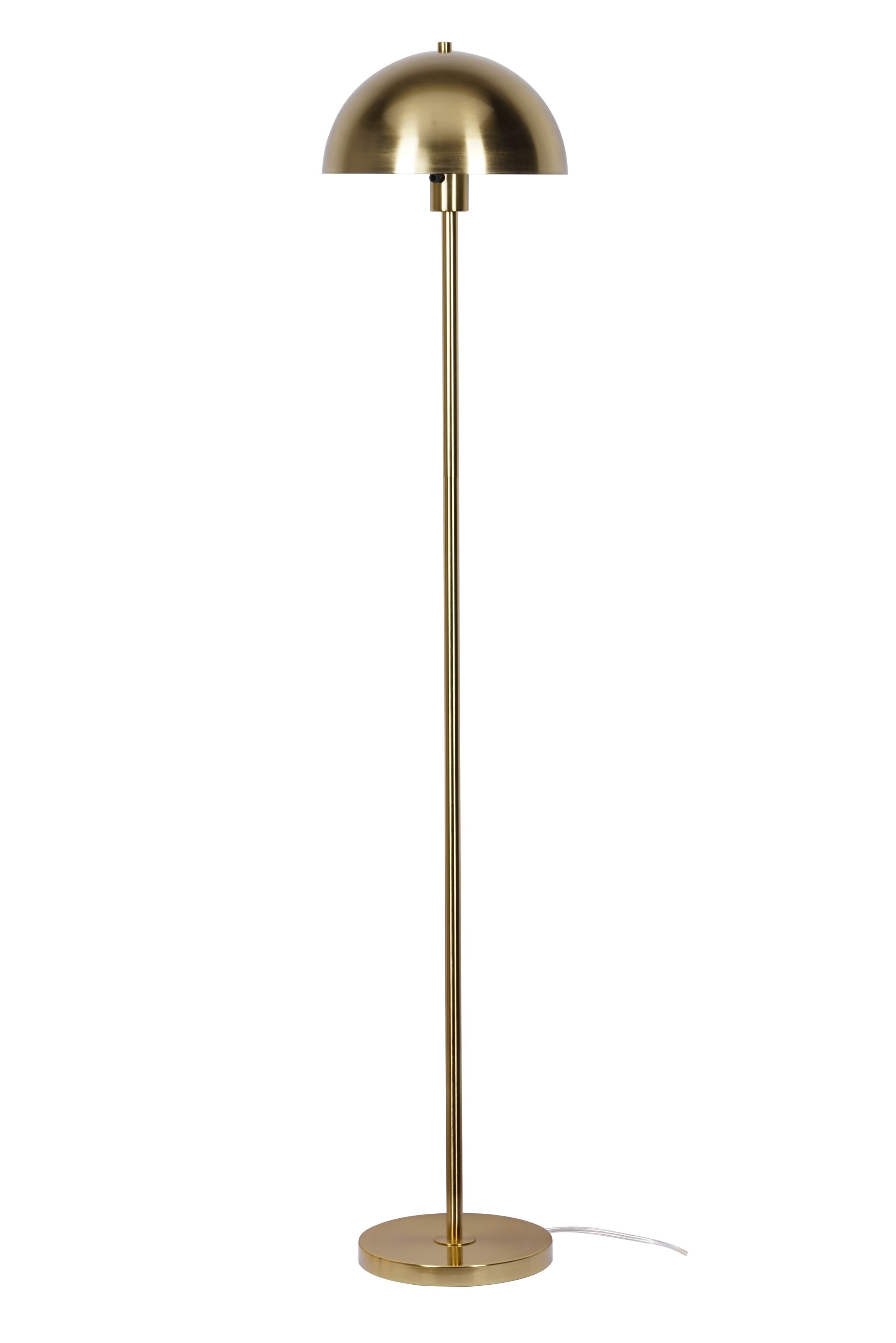 Cozylumi™ Vega 56'' Floor Lamp with Brushed Gold Metal Dome Shade Modern Floor Light