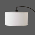Cozylumi™ Michelle 71-Inch Metal Arc Floor Lamp with White Fabric Shade and 3-Way Switch
