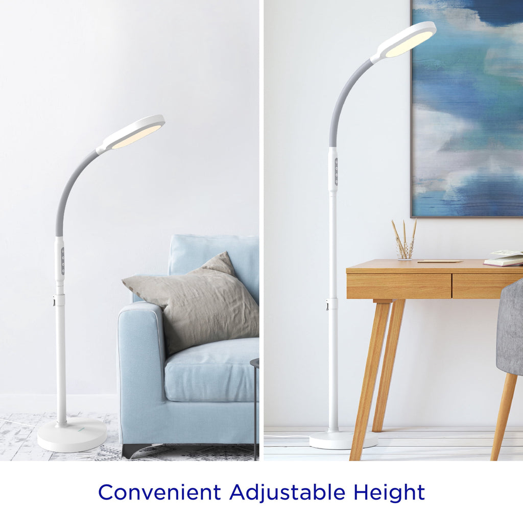 Cozylumi™ Verilux HappyLight Duo 2-in-1 Light Therapy & Floor Lamp White VT39WW1