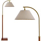 Cozylumi™ 63" Farmhouse Arc Floor Lamp for Living Room,Retro Mdf Metal Standing Lamp