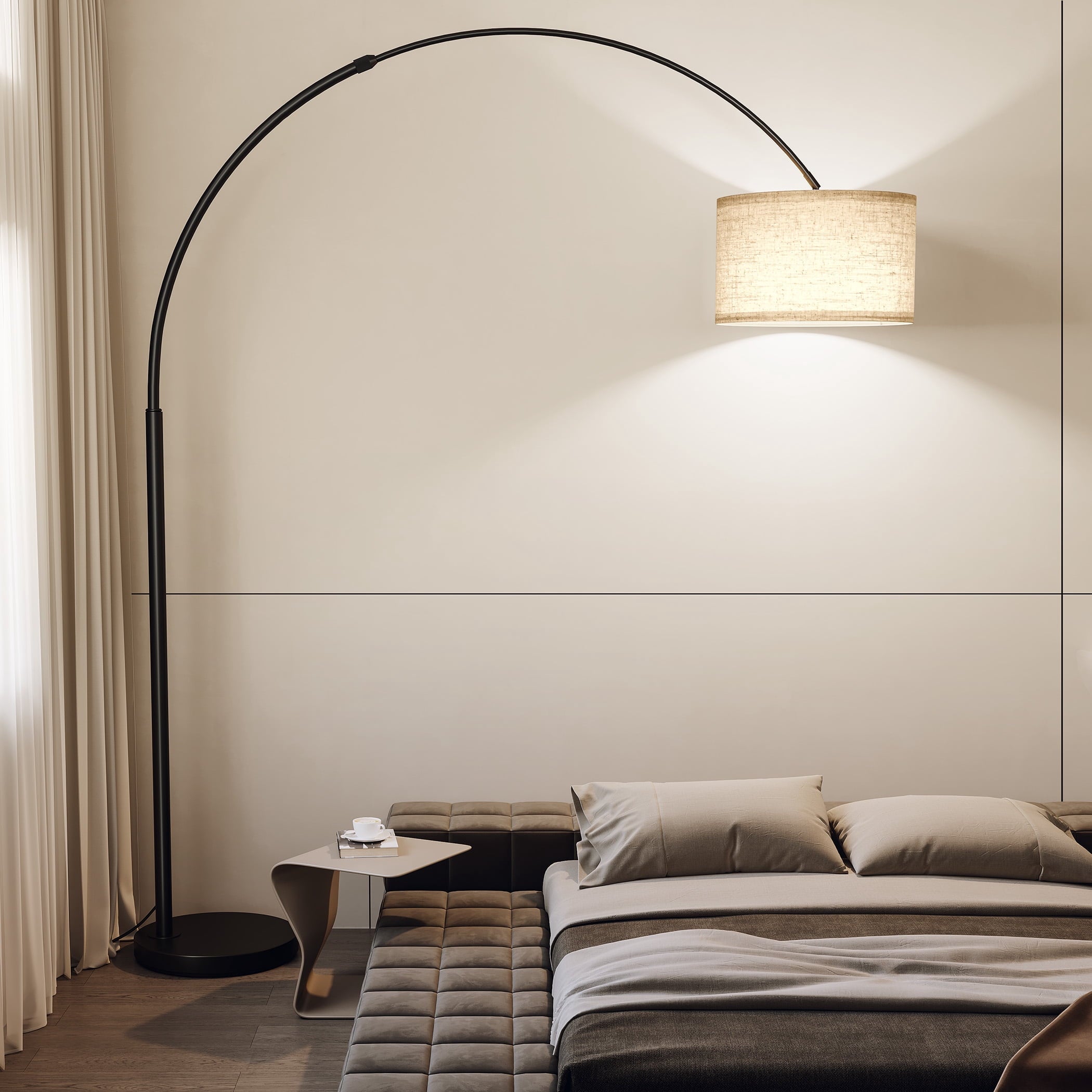 Cozylumi™ 82" Tall Floor Lamps for Living Room, Remote Control Large Arc Floor Lamp