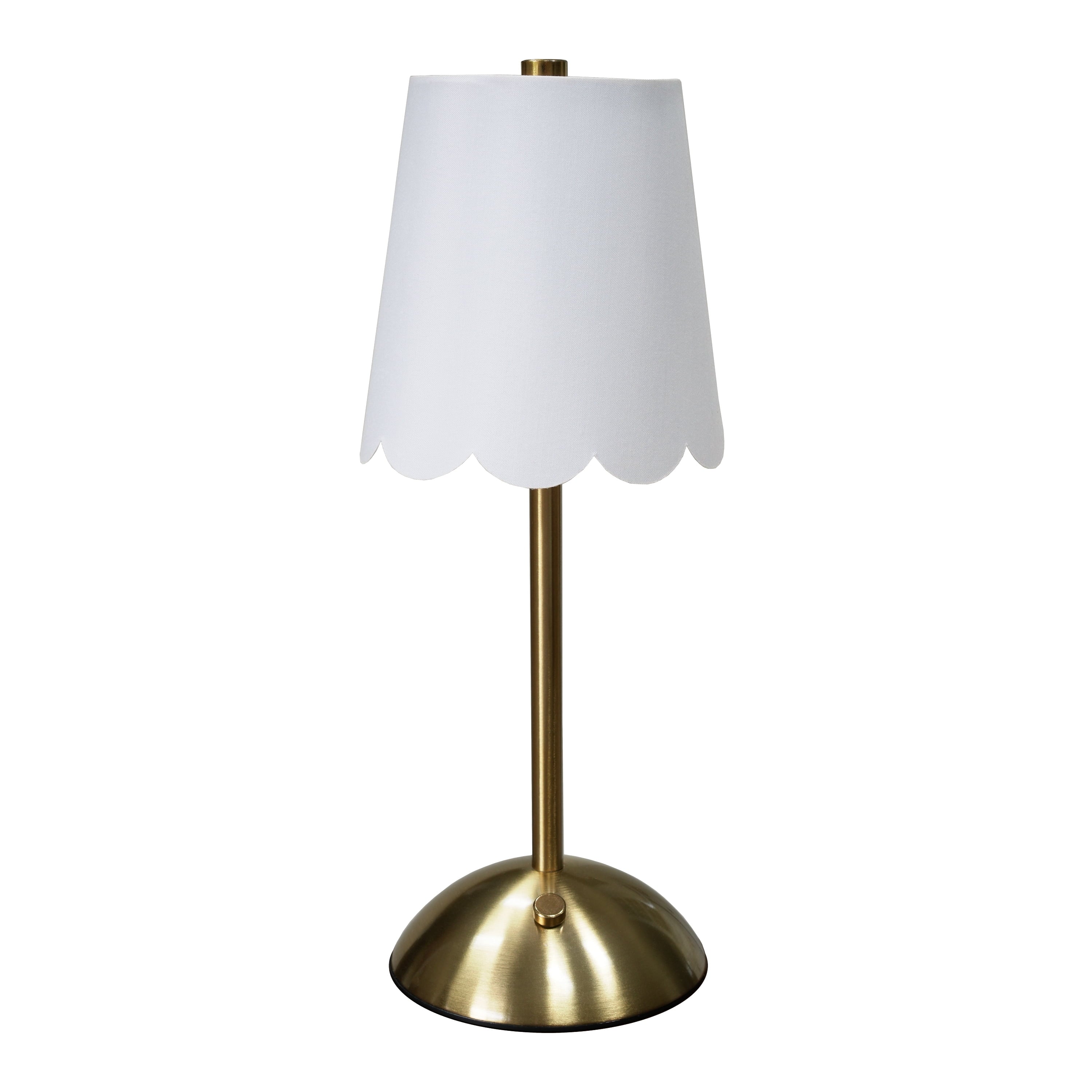 Cozylumi™ Cordless Rechargeable 11.9" Brass Table Lamp with Dimmable 3 Option Lights