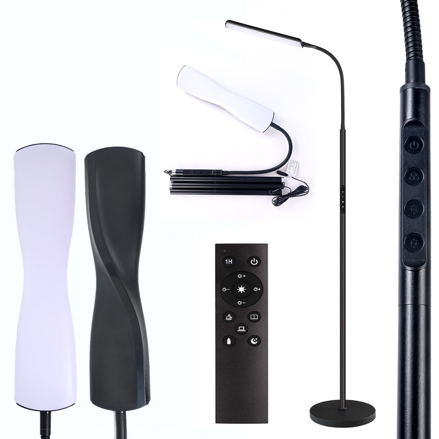 Cozylumi™ Govvep LED Floor Lamp with Flexible Gooseneck and Touch Sensor with Remote