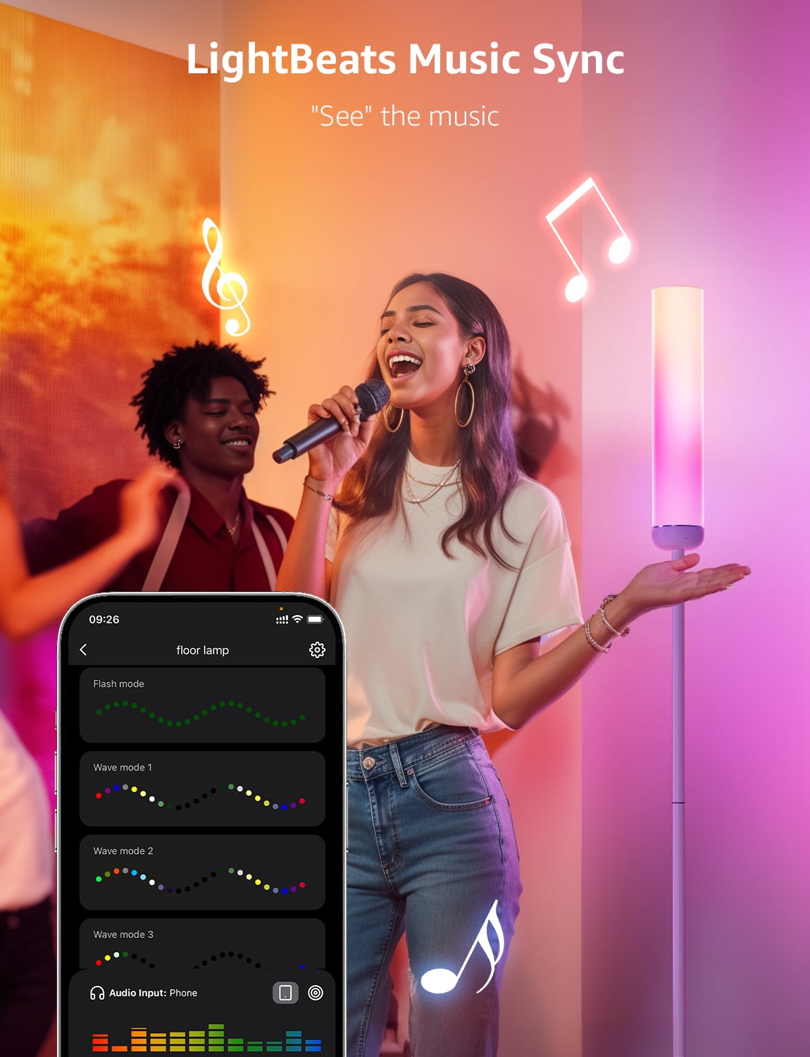 Cozylumi™ Lepro O1 AI Smart LED Corner Floor Lamp with AI Voice Control, RGB + Tunable