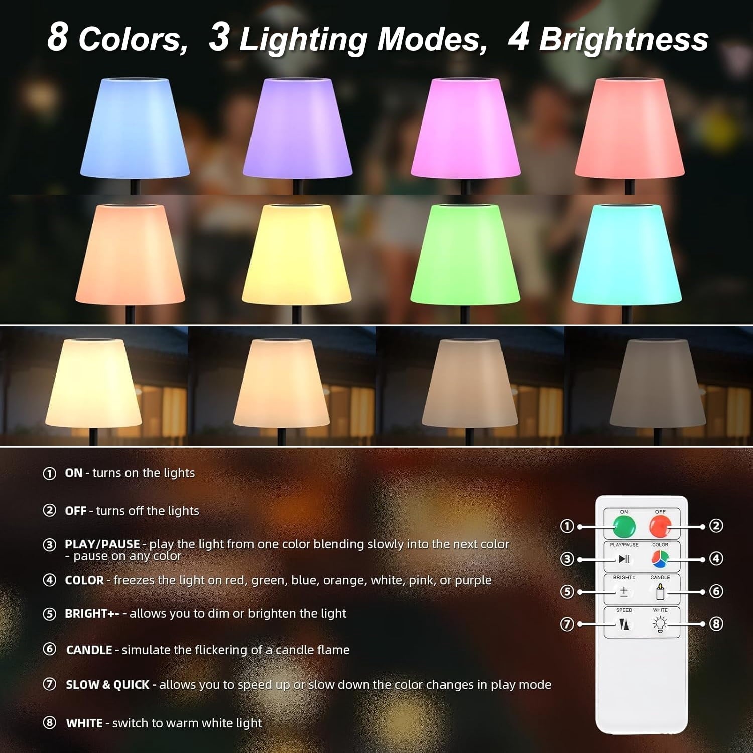 Cozylumi™ Postlucky 56" Solar LED Floor Lamp Dimmable with Remote Control, RGB Color